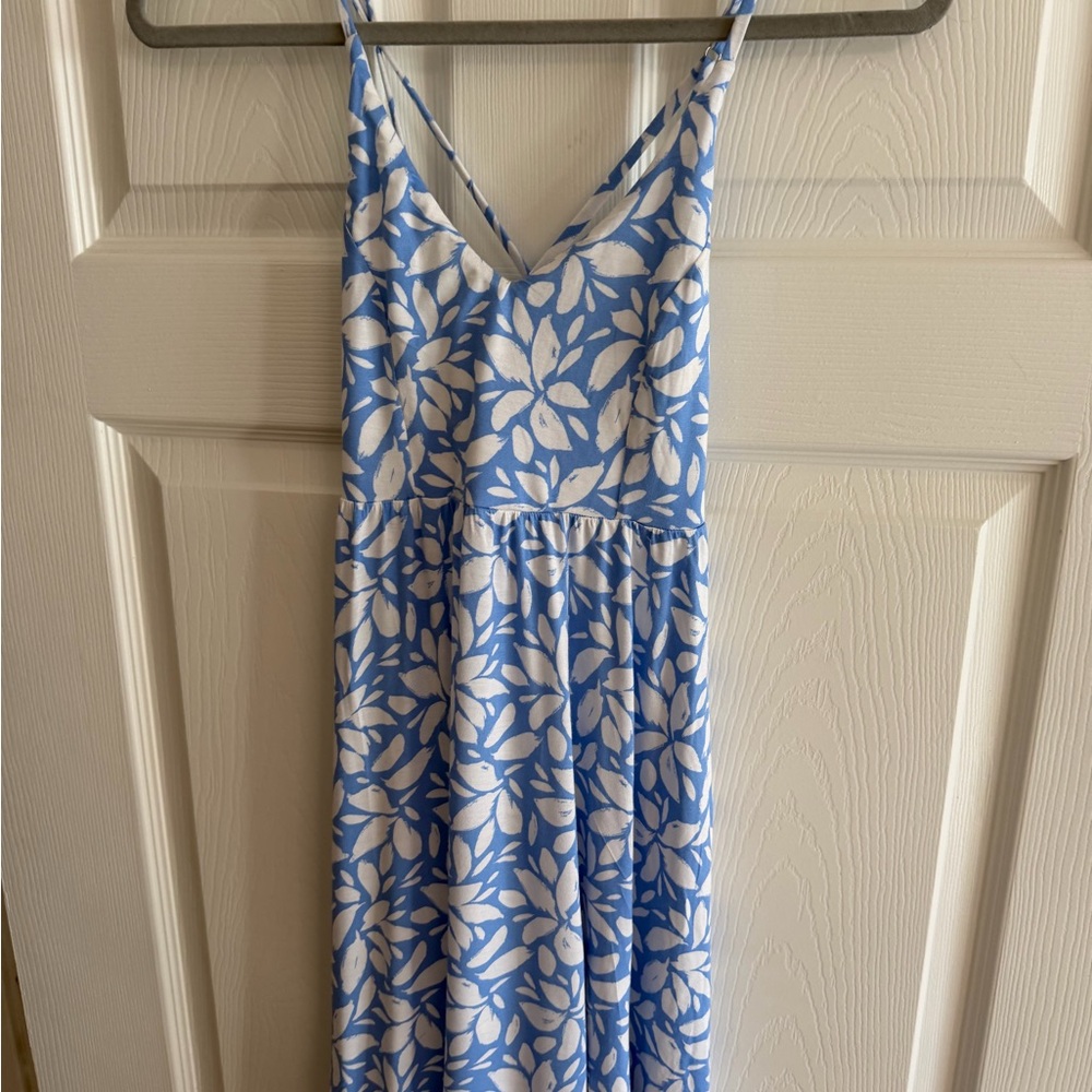 Body Glove Blue and White Floral Swim Coverup Dress - Picture 2 of 3